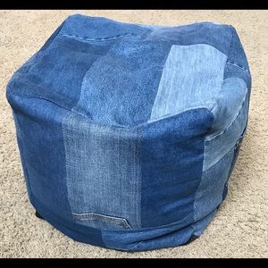 Earth Company Hand Patched Ottoman (Pouf)